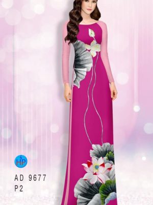 Vải áo dài hoa sen kiểu mới AD 9677 32 1599118467 90 Vai ao dai hoa sen kieu moi AD 9677