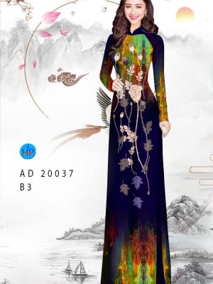 Vải áo dài hoa in 3D kiểu mới AD 20037 20 1599455114 735 Vai ao dai hoa in 3D kieu moi AD 20037