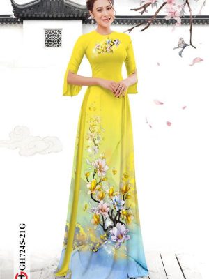 1599725216 14 Vai ao dai hoa in 3D thiet ke 2020 AD