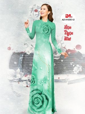 Vải Áo Dài Lụa Ngọc Mai Hoa Hồng kiểu mới AD H1035 23 1599791813 138 Vai Ao Dai Lua Ngoc Mai Hoa Hong kieu moi