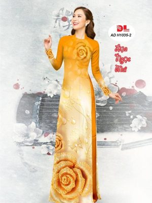 Vải Áo Dài Lụa Ngọc Mai Hoa Hồng kiểu mới AD H1035 28 1599791814 180 Vai Ao Dai Lua Ngoc Mai Hoa Hong kieu moi