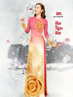 Vải Áo Dài Lụa Ngọc Mai Hoa Hồng kiểu mới AD H1035 29 1599791814 737 Vai Ao Dai Lua Ngoc Mai Hoa Hong kieu moi