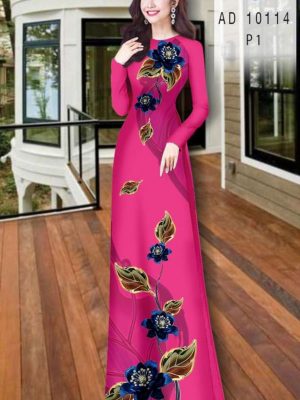 1599794927 62 Vai ao dai hoa in 3D kieu moi AD 10114
