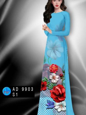 Vải áo dài hoa hồng kiểu mới AD 9903 23 1600319109 135 Vai ao dai hoa hong kieu moi AD 9903