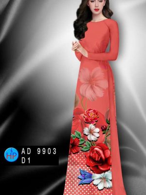Vải áo dài hoa hồng kiểu mới AD 9903 31 1600319110 595 Vai ao dai hoa hong kieu moi AD 9903