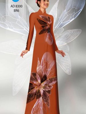 1600929605 666 Vai ao dai hoa in 3D kieu moi AD 8300