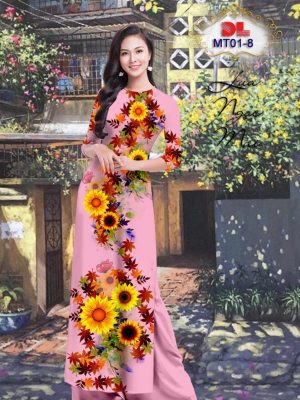 Vải Áo Dài Lụa Ngọc Mai Hoa Hướng Dương mới ra AD MT01 20 1601000529 561 Vai Ao Dai Lua Ngoc Mai Hoa Huong Duong moi