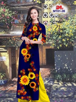 Vải Áo Dài Lụa Ngọc Mai Hoa Hướng Dương mới ra AD MT01 25 1601000532 351 Vai Ao Dai Lua Ngoc Mai Hoa Huong Duong moi