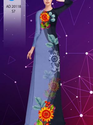1601018805 456 Vai ao dai hoa in 3D thiet ke 2020 AD