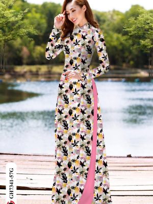Vải áo dài in hình lá thiết kế 2020 AD GH7341 17 1601266694 565 Vai ao dai in hinh la thiet ke 2020 AD