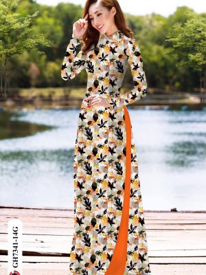Vải áo dài in hình lá thiết kế 2020 AD GH7341 21 1601266697 267 Vai ao dai in hinh la thiet ke 2020 AD