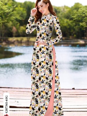 Vải áo dài in hình lá thiết kế 2020 AD GH7341 29 1601266702 853 Vai ao dai in hinh la thiet ke 2020 AD