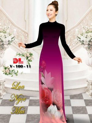 1601279592 84 Vai Ao Dai Lua Ngoc Mai Hoa In 3D kieu