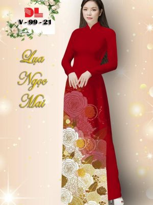 Vải Áo Dài Lụa Ngọc Mai Hoa Hồng kiểu mới AD V99 27 1601279734 318 Vai Ao Dai Lua Ngoc Mai Hoa Hong kieu moi