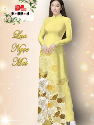 Vải Áo Dài Lụa Ngọc Mai Hoa Hồng kiểu mới AD V99 26 1601279734 356 Vai Ao Dai Lua Ngoc Mai Hoa Hong kieu moi
