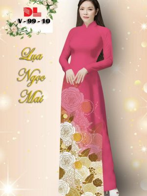 Vải Áo Dài Lụa Ngọc Mai Hoa Hồng kiểu mới AD V99 25 1601279734 569 Vai Ao Dai Lua Ngoc Mai Hoa Hong kieu moi