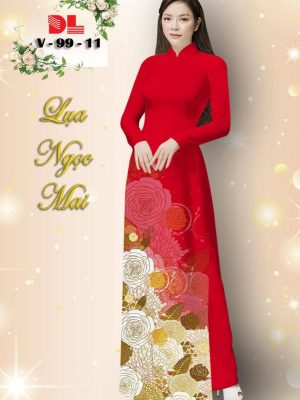 Vải Áo Dài Lụa Ngọc Mai Hoa Hồng kiểu mới AD V99 28 1601279735 209 Vai Ao Dai Lua Ngoc Mai Hoa Hong kieu moi