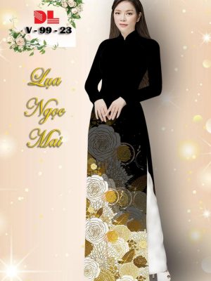 Vải Áo Dài Lụa Ngọc Mai Hoa Hồng kiểu mới AD V99 31 1601279735 456 Vai Ao Dai Lua Ngoc Mai Hoa Hong kieu moi