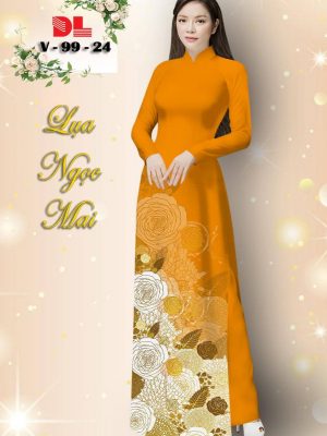 Vải Áo Dài Lụa Ngọc Mai Hoa Hồng kiểu mới AD V99 29 1601279735 777 Vai Ao Dai Lua Ngoc Mai Hoa Hong kieu moi
