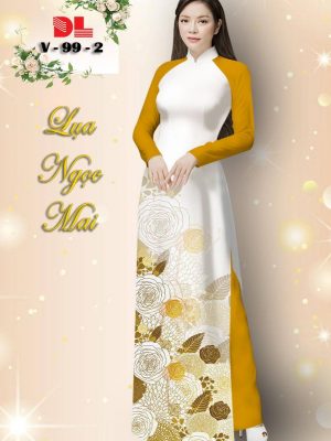 Vải Áo Dài Lụa Ngọc Mai Hoa Hồng kiểu mới AD V99 36 1601279737 35 Vai Ao Dai Lua Ngoc Mai Hoa Hong kieu moi