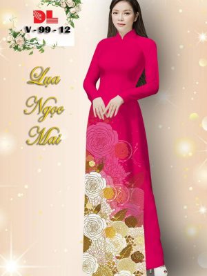 Vải Áo Dài Lụa Ngọc Mai Hoa Hồng kiểu mới AD V99 40 1601279738 947 Vai Ao Dai Lua Ngoc Mai Hoa Hong kieu moi