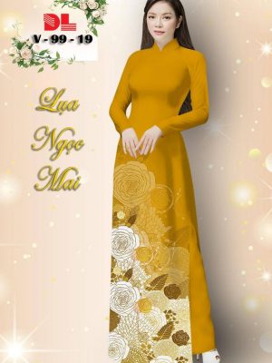 Vải Áo Dài Lụa Ngọc Mai Hoa Hồng kiểu mới AD V99 44 1601279739 910 Vai Ao Dai Lua Ngoc Mai Hoa Hong kieu moi