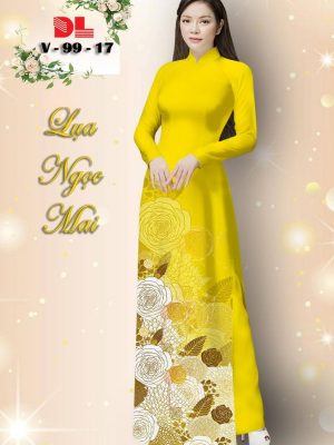 Vải Áo Dài Lụa Ngọc Mai Hoa Hồng kiểu mới AD V99 45 1601279740 198 Vai Ao Dai Lua Ngoc Mai Hoa Hong kieu moi