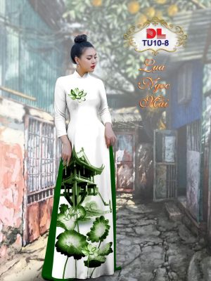 1601280364 977 Vai Ao Dai Lua Ngoc Mai Hoa Sen moi ra