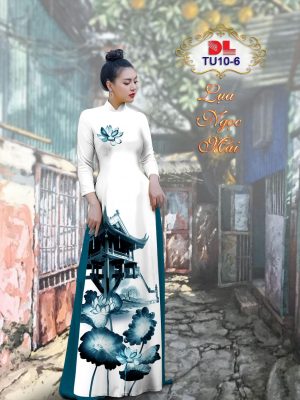 1601280365 768 Vai Ao Dai Lua Ngoc Mai Hoa Sen moi ra