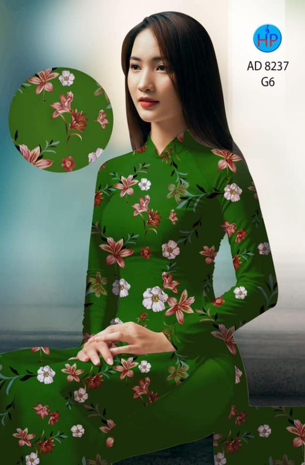 Vai ao dai hoa deu kieu moi AD 8237