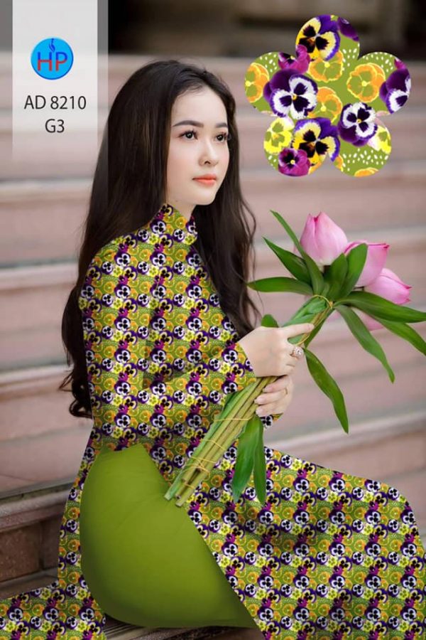 Vai ao dai hoa deu moi ra AD 8210