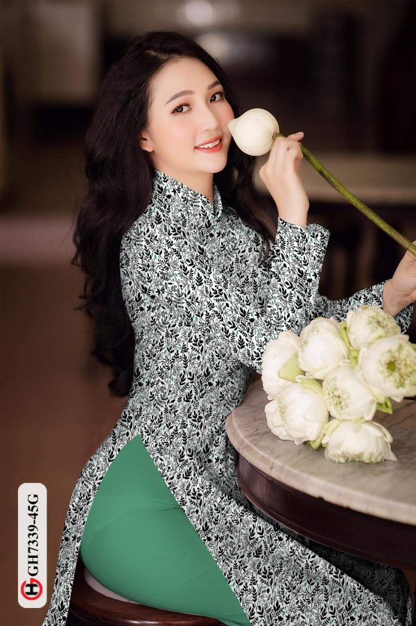 Vai ao dai hoa deu thiet ke 2020 AD GH7339