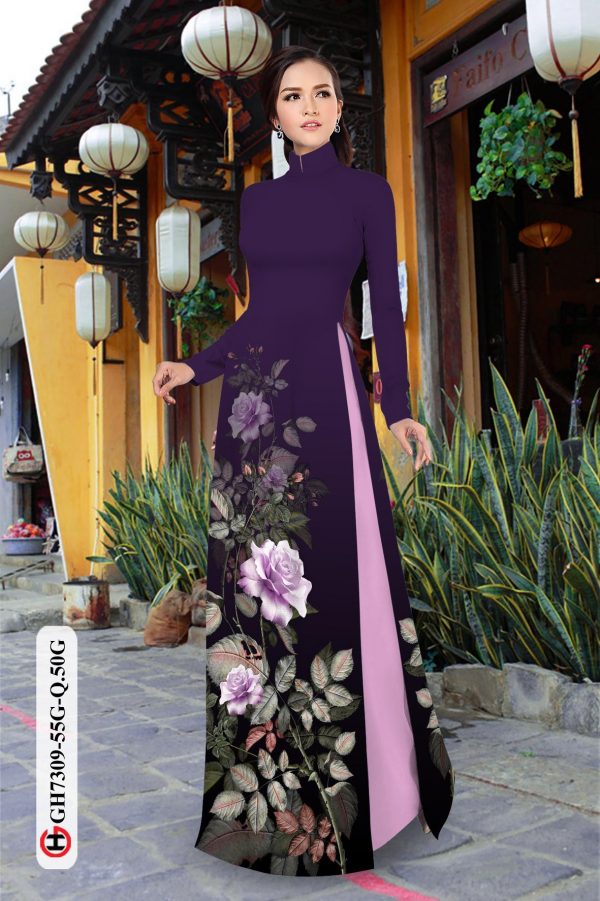 Vai ao dai hoa hong moi ra AD GH7309