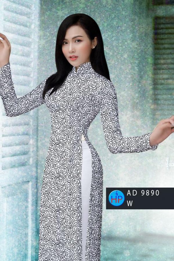 Vai ao dai hoa hong thiet ke 2020 AD 9890