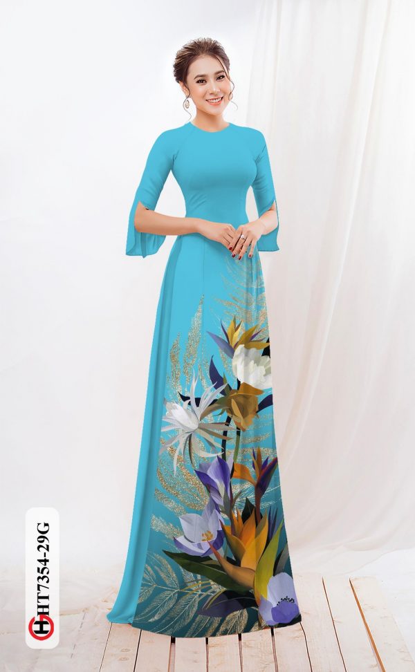 Vai ao dai hoa in 3D kieu moi AD HT7354