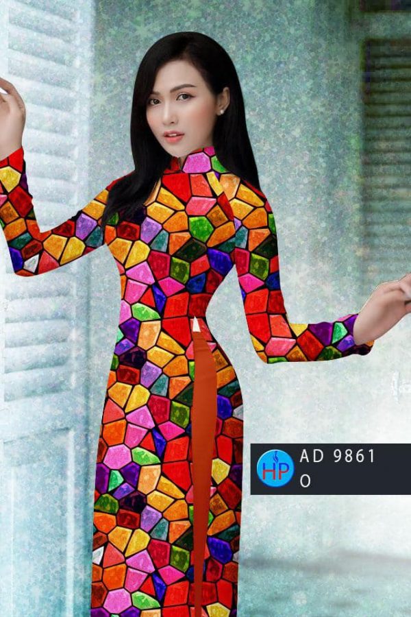 Vai ao dai hoa van moi ra AD 9861