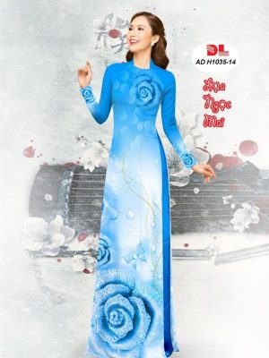 Vải Áo Dài Lụa Ngọc Mai Hoa Hồng kiểu mới AD H1035 21 vai ao dai lua ngoc mai hoa hong shop my my duoc tim nhieu 1664109