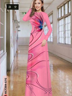 1601525308 11 Vai ao dai hoa in 3D thiet ke 2020 AD