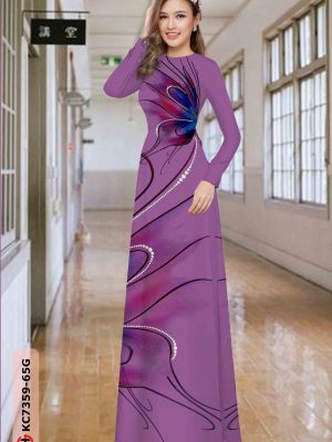 1601525309 11 Vai ao dai hoa in 3D thiet ke 2020 AD