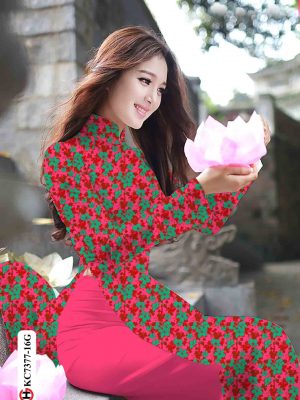 Vải áo dài hoa nhí thiết kế 2020 AD KC7377 21 1601694009 82 Vai ao dai hoa nhi thiet ke 2020 AD KC7377