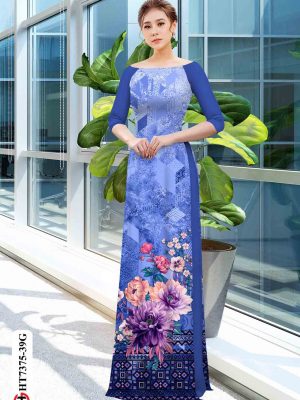 Vải áo dài hoa cẩm chướng kiểu mới AD HT7375 23 1601696811 77 Vai ao dai hoa cam chuong kieu moi AD HT7375