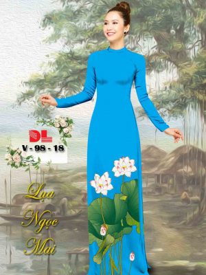 1601867092 505 Vai Ao Dai Lua Ngoc Mai Hoa Sen kieu moi