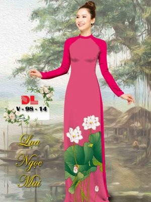 1601867097 44 Vai Ao Dai Lua Ngoc Mai Hoa Sen kieu moi