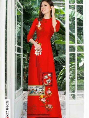 Vải áo dài hoa in 3D kiểu mới AD KC7386 17 1601877528 571 Vai ao dai hoa in 3D kieu moi AD KC7386