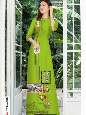 Vải áo dài hoa in 3D kiểu mới AD KC7386 21 1601877529 145 Vai ao dai hoa in 3D kieu moi AD KC7386
