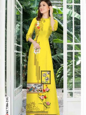 Vải áo dài hoa in 3D kiểu mới AD KC7386 20 1601877529 387 Vai ao dai hoa in 3D kieu moi AD KC7386
