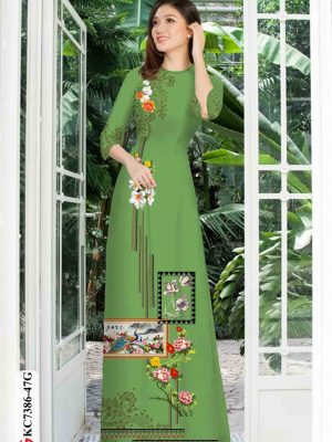Vải áo dài hoa in 3D kiểu mới AD KC7386 25 1601877530 16 Vai ao dai hoa in 3D kieu moi AD KC7386