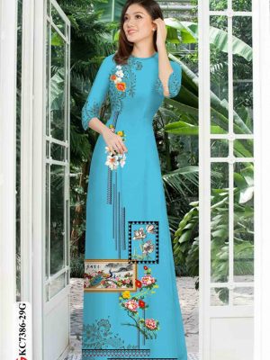 Vải áo dài hoa in 3D kiểu mới AD KC7386 22 1601877530 583 Vai ao dai hoa in 3D kieu moi AD KC7386