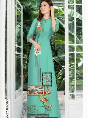 Vải áo dài hoa in 3D kiểu mới AD KC7386 23 1601877530 609 Vai ao dai hoa in 3D kieu moi AD KC7386