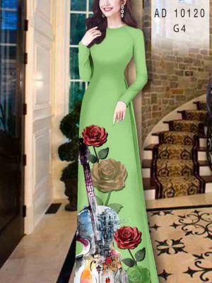 Vải áo dài hoa hồng kiểu mới AD 10120 26 1601879636 114 Vai ao dai hoa hong kieu moi AD 10120